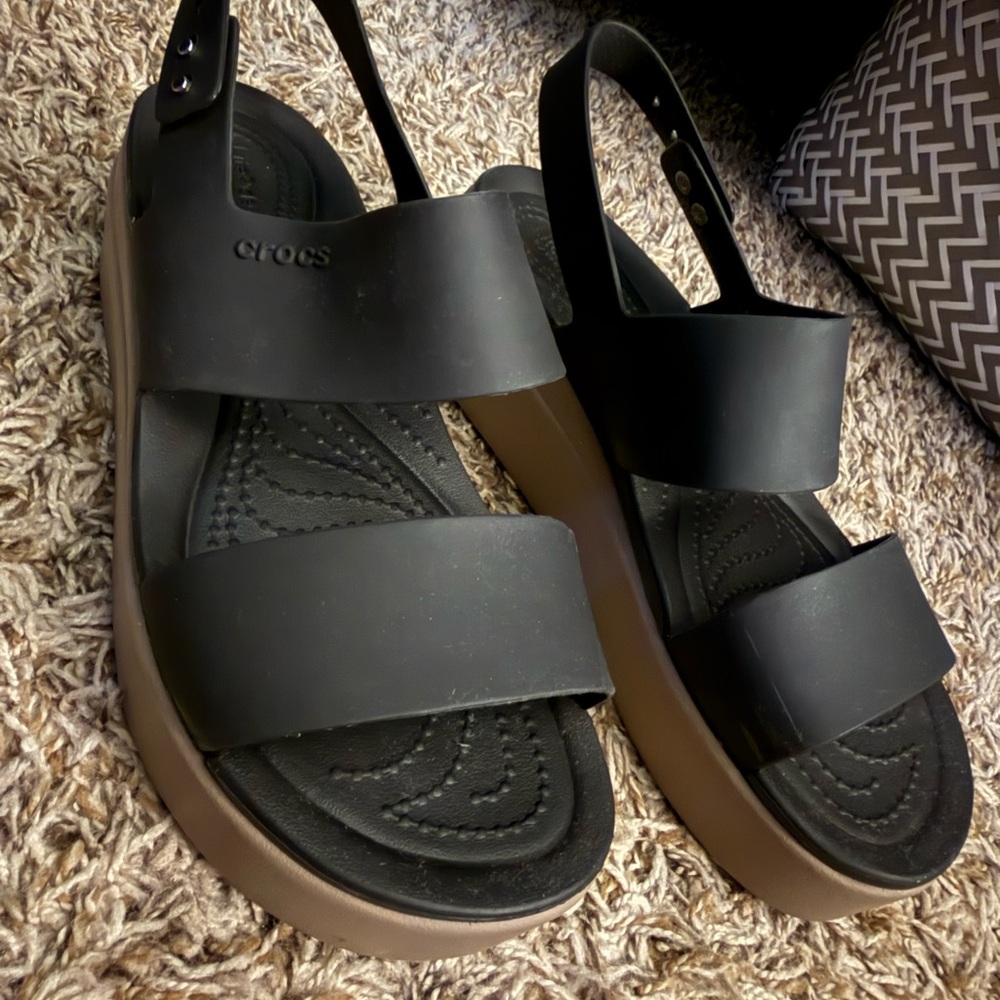 CROCS “LiteRide” Black and Brown Sandals